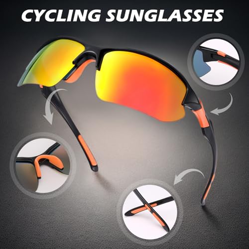 4 PACK Polarized Sport Sunglasses for Women Men UV Protection,Running Cycling Fishing Sunglasses Outdoor