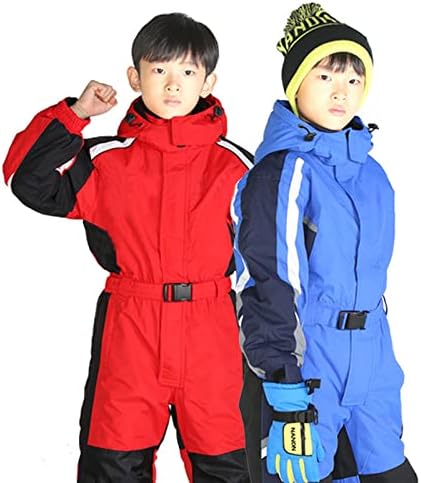 One-Piece Snowsuit Water Resistant Windproof Taslon Reflective for Kids/Boys, Girls