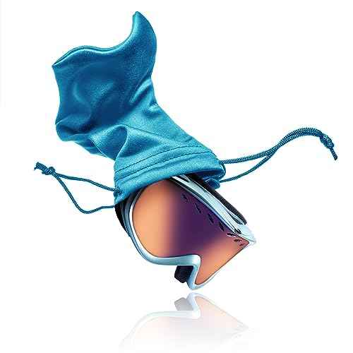 PATIKIL Ski Goggle Bag, Soft Microfiber Pouch Protective Storage Case Sleeve with Drawstring for Snow Goggles Camera Lenses