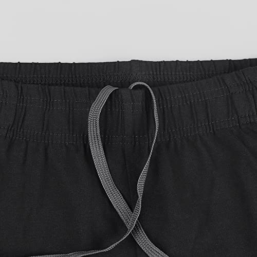 Medium Black Men's 3-Inch Inseam Gym Running Shorts Lightweight Athletic Workout Shorts
