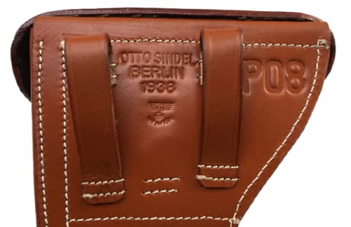 Tan Leather P08 Style Holster with Accessory Tools - Historical Reproduction