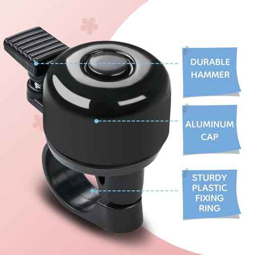 Kid's Bike Bell, Bicycle Horn for Girls, Children¡¯s Bike Bells with Butterfly Design - Cute DIY Bicycle Bell for Girls, Crisp Sound, Easy to Install