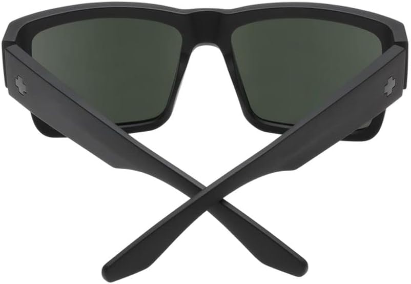 Spy Optic Cyrus Sunglasses - Soft Matte Black Frame with Happy Gray Green Lens