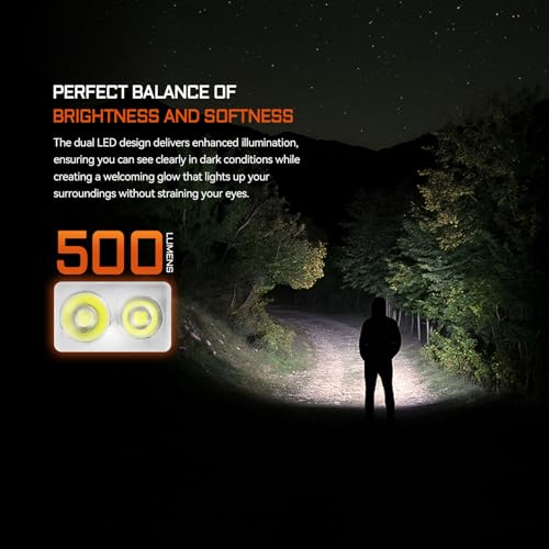 ACEBEAM Keylite 500 High Lumens Keychain Flashlight Rechargeable, Ultra-Compact Flat Pocket EDC Flashlight with Dual LEDs, 6 Modes, Type-C Charging, Small MINI Flash Light for Emergency, Home, Outdoor