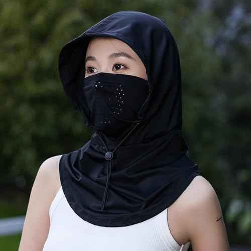 Women's UV Protection Balaclava Hat with Neck Guard & Face Mask for Cycling, Travel & Outdoor Activities