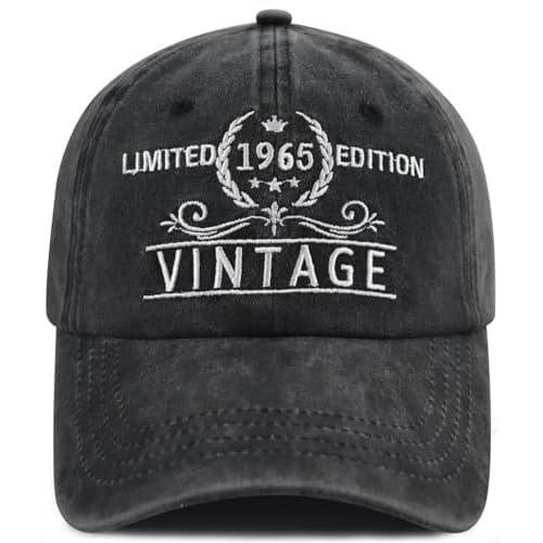 Goyklrb Limited Edition 1965 Baseball Hats for Men Women, Adjustable Cotton Embroidered 60th Birthday Baseball Cap