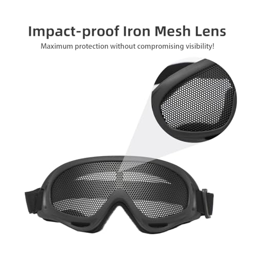Protective Tactical Paintball Goggles - Black - Wokyo