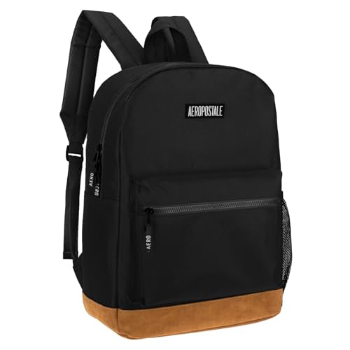 AEROPOSTALE Upgraded Fieldtrip Unisex Backpack - AE Mens and Womens Bag for Everyday Use (Black)