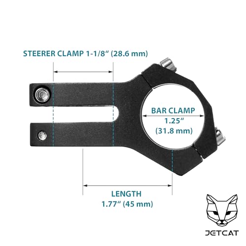 Bike Stem Short MTB Handlebar Stem 31.8mm Clamp Black - Mountain & BMX