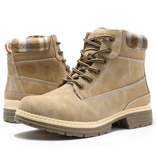 Women's Waterproof Hiking Snow Boots - Light Brown, Size 9