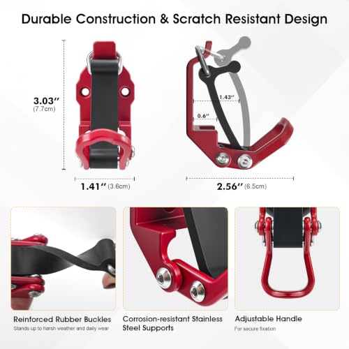 4 Pack Quick Release Shovel Holder Wall Mount for Trucks & Outdoor Use