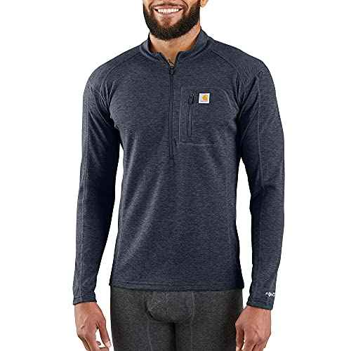 Carhartt Men's Force Heavyweight Heathered Knit Base Layer Crewneck Pocket Top