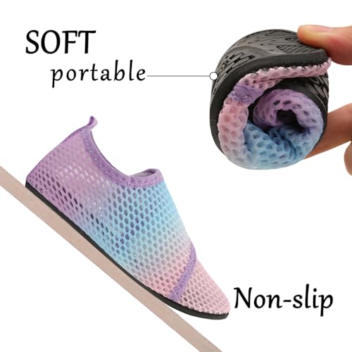 Kids Water Shoes - Barefoot Aqua Socks for Girls Boys Outdoor Quick Dry - Variation 1-2 Little Kid / Jb Publpi