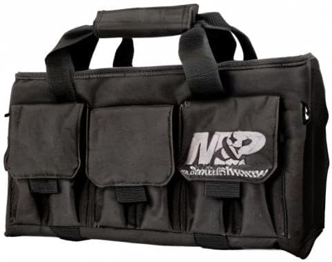 Smith & Wesson M&P Pro Tac Padded Handgun Case with Ballistic Fabric Construction and External Pockets for Shooting, Range, Storage and Transport
