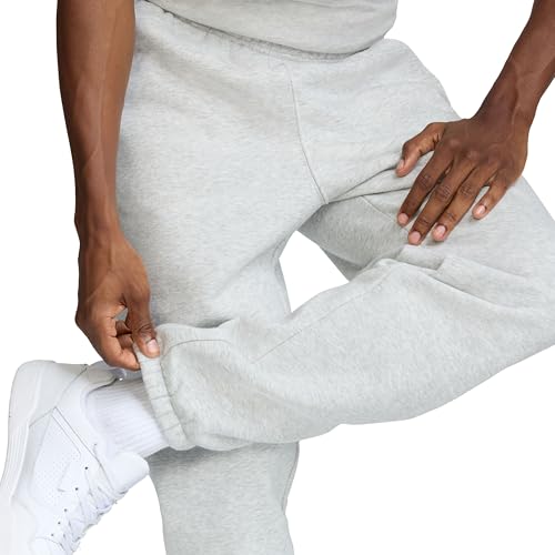 Champion Men's Cinched-Bottom Fleece Sweatpants Large Oxford Gray - C Logo