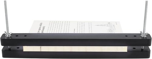 BENECREAT Wood Book Binding Press, 15 * 1.5inch Black Rectangle Bookbinding Press for Handmade Bookbinding, Manual Paper Press