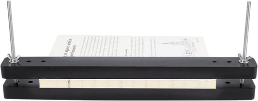 BENECREAT Wood Book Binding Press, 15 * 1.5inch Black Rectangle Bookbinding Press for Handmade Bookbinding, Manual Paper Press