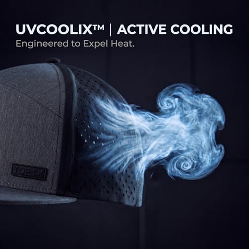 X-Large-XX-Large UVCoolix Cooling Sweatband Flat Bill Golf Cap White Sun Protection