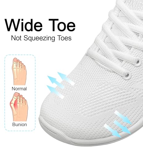 Girls Wide Cheer Shoes Tennis Sneakers - 5 Big Kid White 220