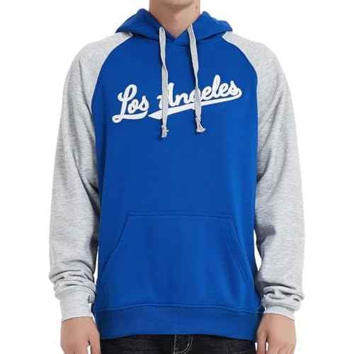 DELUSPTOMAY Mens Baseball Team Embroidery Hooded Sweatshirt Casual Hoodie