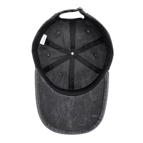 Embroidered City Hat for Men Women Vintage Washed Denim Football Fans Hat Adjustable Cotton Baseball Cap