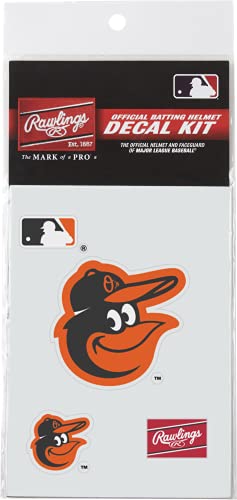 MLB Baseball Helmet Decal Kit - Rawlings Authentic Team Orioles