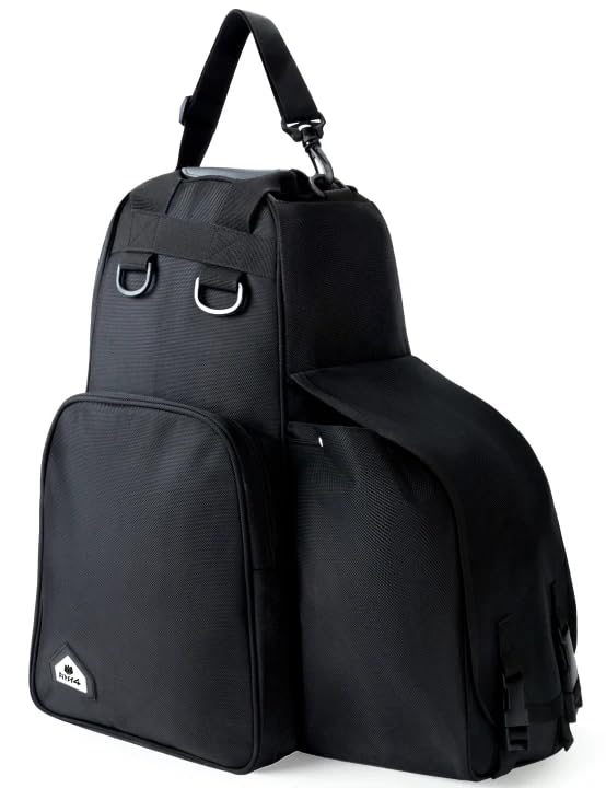 FitsT4 Sports Equestrian Boot Bag with Helmet Storage Black
