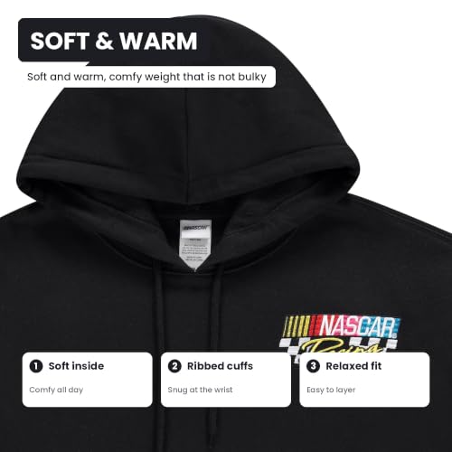 NASCAR Men's Hoodie with Sleeve Print - Dayton 500 Official Fan Gear - Medium