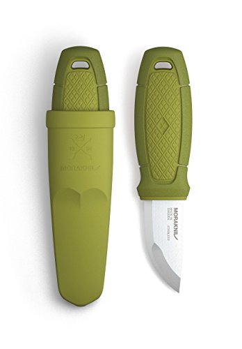 Green Morakniv Eldris Fixed-Blade Pocket Knife with Sandvik Steel & Sheath