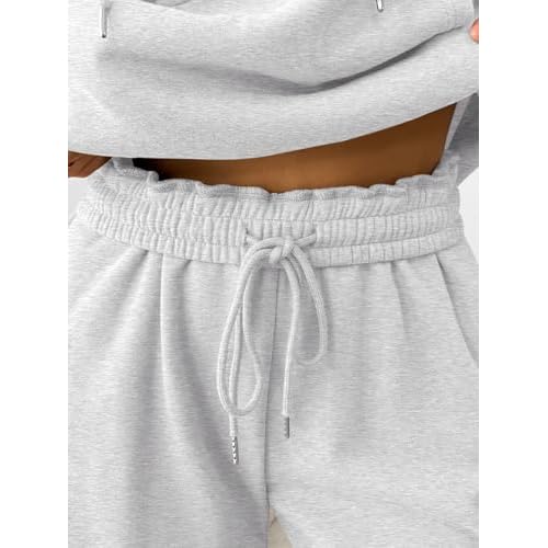 Trendy Queen Womens 2 Piece Outfits Lounge Fall Fashion Sets Oversized Sweatshirts Wide Leg Pants Sweatsuits Winter Clothes