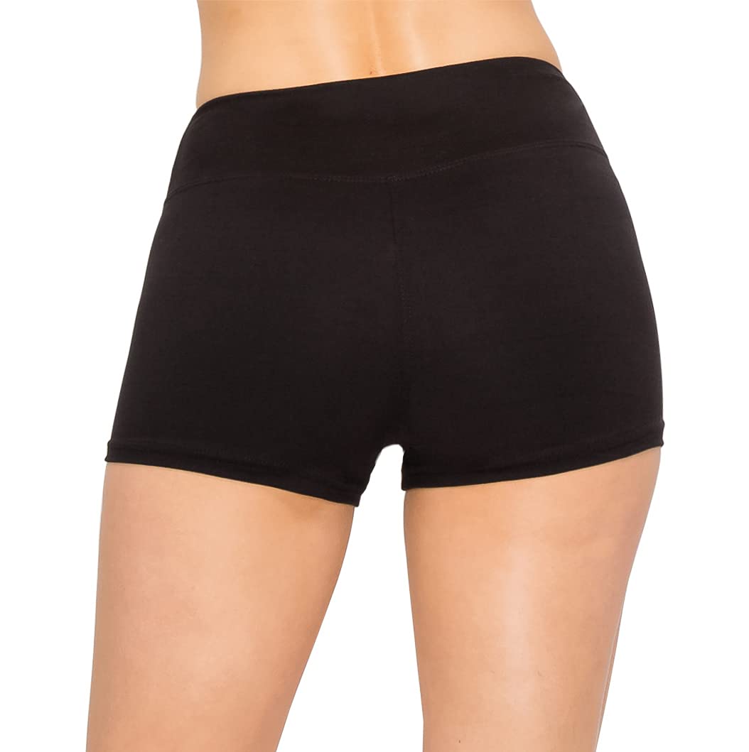 ALWAYS Yoga Shorts for Women – High Waisted Workout Biker Shorts for Yoga, Running & Under Dress Anti-Chafing Comfort, Black M