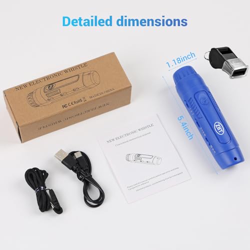 Electronic & Referee Whistle with 3 Tones, High Volume & Lanyard