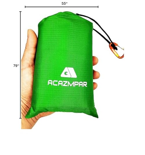 Waterproof Camping Tent Tarp, Ultralight Tent Footprint, Ground Tent Floor Saver for Camping Hiking (Green-79 x55)