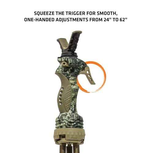 PRIMOS Hunting Trigger Stick Gen3 Shooting Stick, Adjustable Height, Quick-Detach Yoke, Durable and Lightweight, Ideal for Hunting, Shooting, and Photography