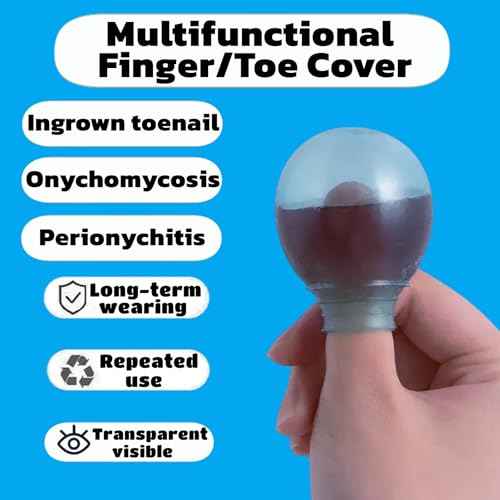 Finger Covers & Waterproof Toe ? Durable Shower Sleeves for Pedicures,Bathing Manicures,Nail Care ? Comfort-Fit Waterproof Finger Protectors with Bonus Liquid Funnel(2 Large + 2 Small£©