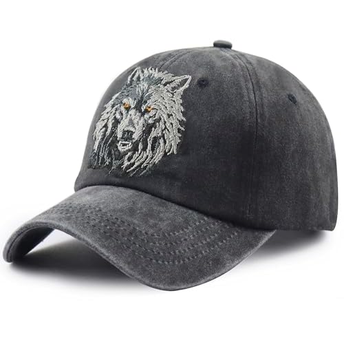 Unisex Adjustable Animal Hat for Men Women, Classic Cotton Wild Animals Embroidered Baseball Cap