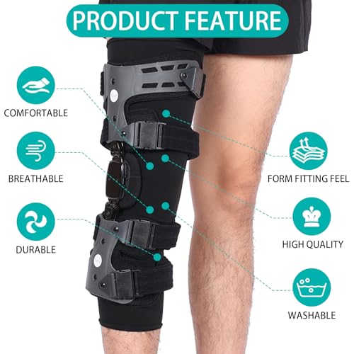 Large Knee Brace Undersleeve for Sensitive Skin and Post-Surgery Recovery - Black