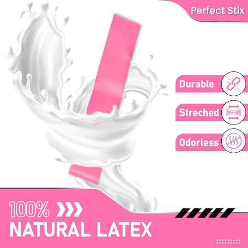 Peak Performance Resistance Loop Exercise Bands with Workout Videos. 5 PCs Latex Exercise Bands. 5 Bands All Pink Elastic Bands with Pink Carrying Bag.Includes Video demonstrations