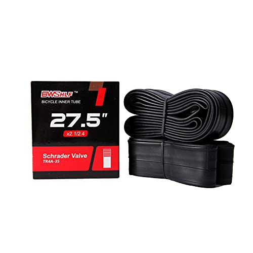 27.5x2.1-2.4 Bicycle Inner Tubes 2 Pack - High-Quality Butyl Rubber, Schrader Valve
