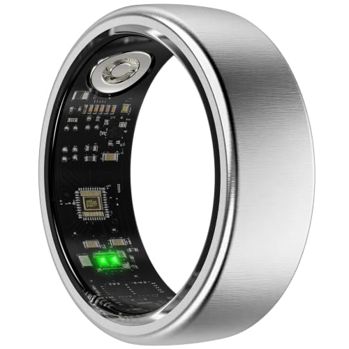 Smart Ring for Women & Men - Fitness & Health Tracker, Silver, Size 9