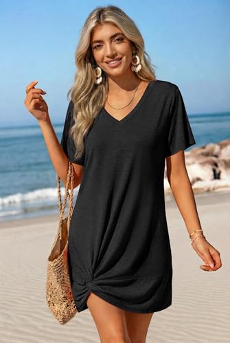 Ekouaer Women's Black Coverup Swimsuit XL - Summer Swimwear Bathing Suit