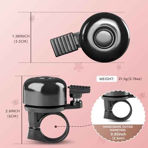 Kid's Bike Bell, Bicycle Horn for Girls, Children¡¯s Bike Bells with Butterfly Design - Cute DIY Bicycle Bell for Girls, Crisp Sound, Easy to Install