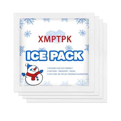 Ice Packs for Cooler, Lunch Boxes and Shipping, Slim Design Reusable Gel Freezer Packs for Frozen Food & Drinks, Camping, Picnic and Fishing