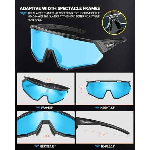 Sunglasses UV Protection Cycling Sunglasses for Men and Women,Impact Resistance Z87.1 for Construction