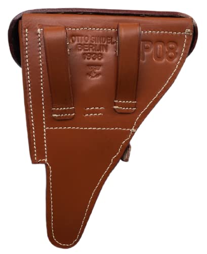 Tan Leather P08 Style Holster with Accessory Tools - Historical Reproduction