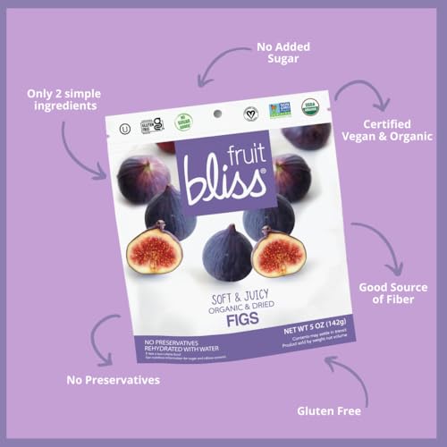 Organic Dried Fig Snacks – Sun-Dried Fruit Treats, Non-GMO & Vegan, 3 Pack
