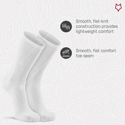 Fox River Therm-A-Wick Ultra-Lightweight Crew Sock - Large White, Cold Weather