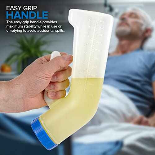 Unisex Urinal Bottle (1 Pack) - Portable Urinal for Women & Men - Female Urinal with Lid - 32 Oz Female Urination Device - Women Pee Funnel Cup for Emergency, Travel, Car & Camping - Stock Your Home