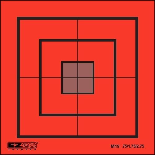 EZ2C Mini Shooting Targets, Bright Flourescent Self-Adhesive 3.5" x 3.5" (Tear-Off Pads of 25 or 100)