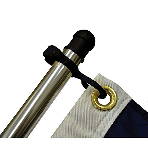 Boat Flag Clip Fits 7/8 to 1 Inch Poles - Durable Nylon, Easy Clamp
